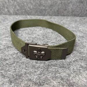 Boy Scouts of America BSA Olive Green Web Belt Metal‎ Buckle Logo 64032 S/M 32"